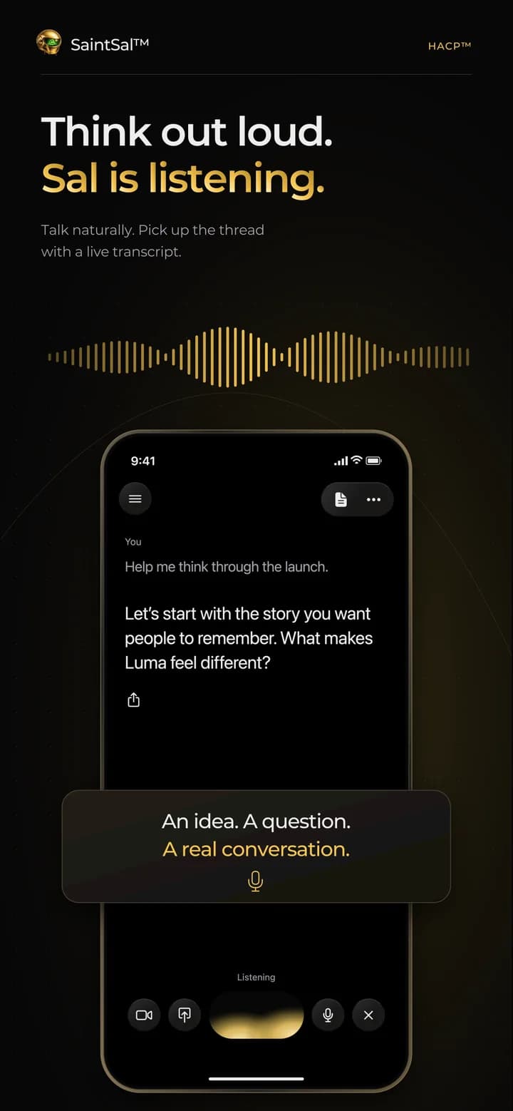 SaintSal on iPhone: Sal is listening